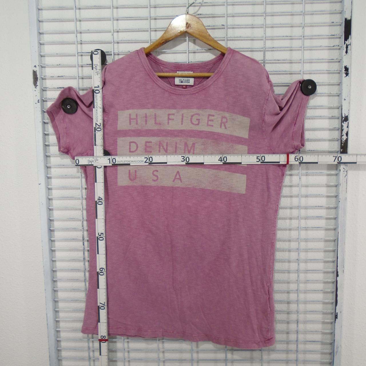 Camiseta Hombre Tommy Hilfiger. Rosa. SG. Usado. Bien
