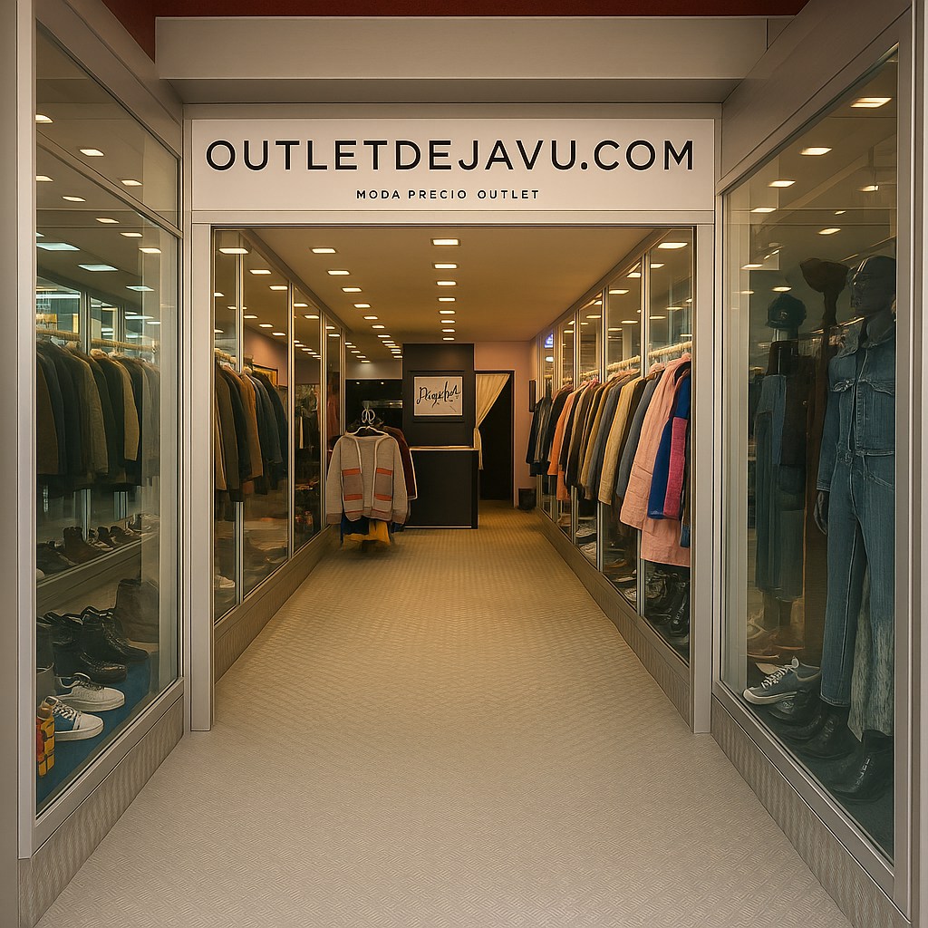Interior real de Outlet Deja Vu, tienda de ropa de segunda mano y outlet en Tarragona