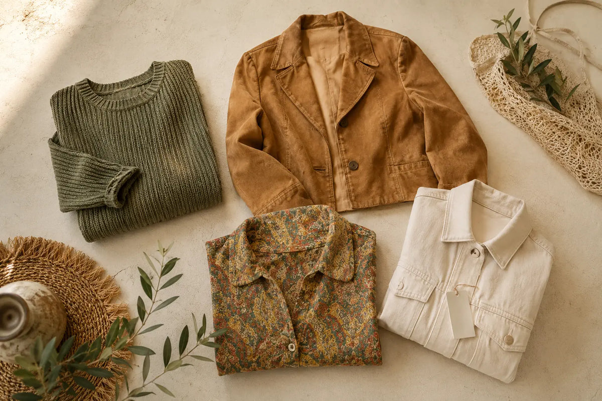 Diferencias visuales entre ropa de segunda mano, pre-loved, vintage y outlet