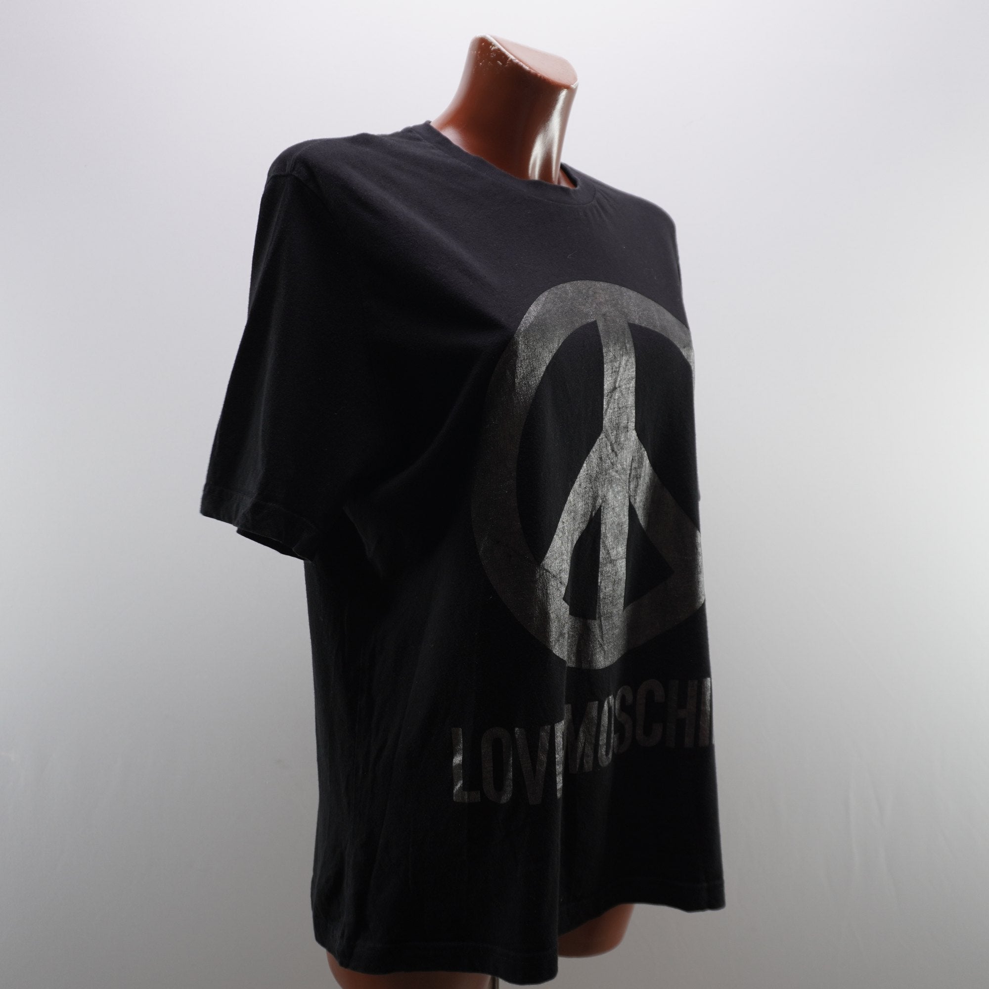 Camiseta de Manga Corta Moschino para Mujer - Negro, XL, Usada en Muy Buen Estado