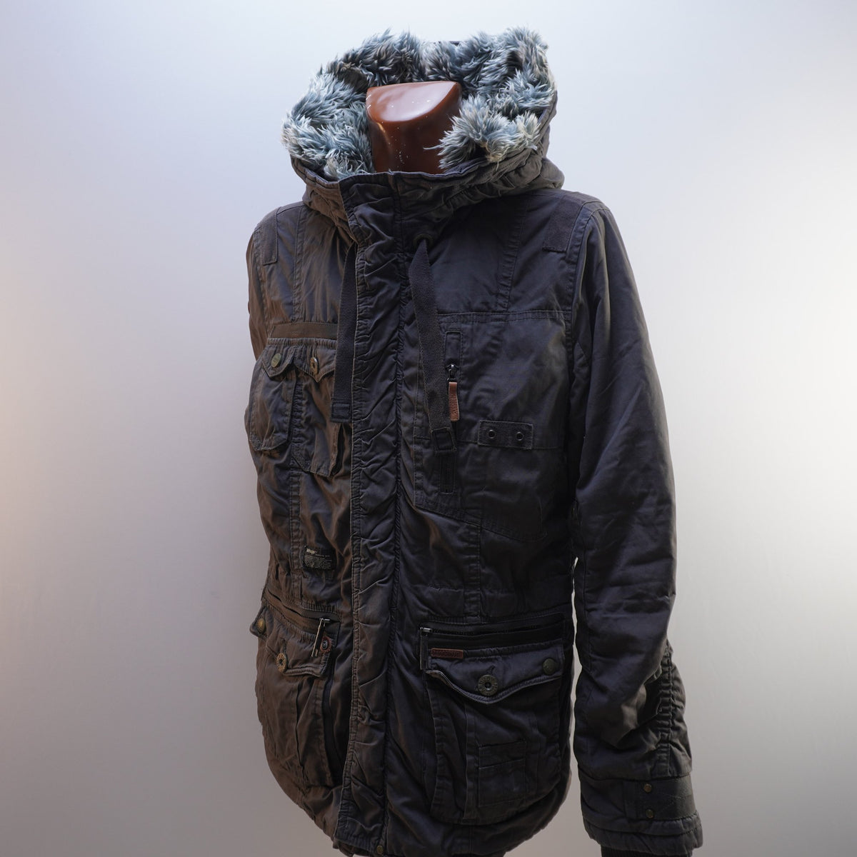 Parka Khujo para Hombre Usada - Gris, XXL