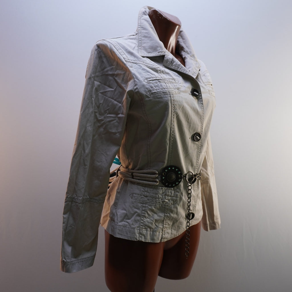 Cazadora Vaquera Caro para Mujer Usada - Beige, M