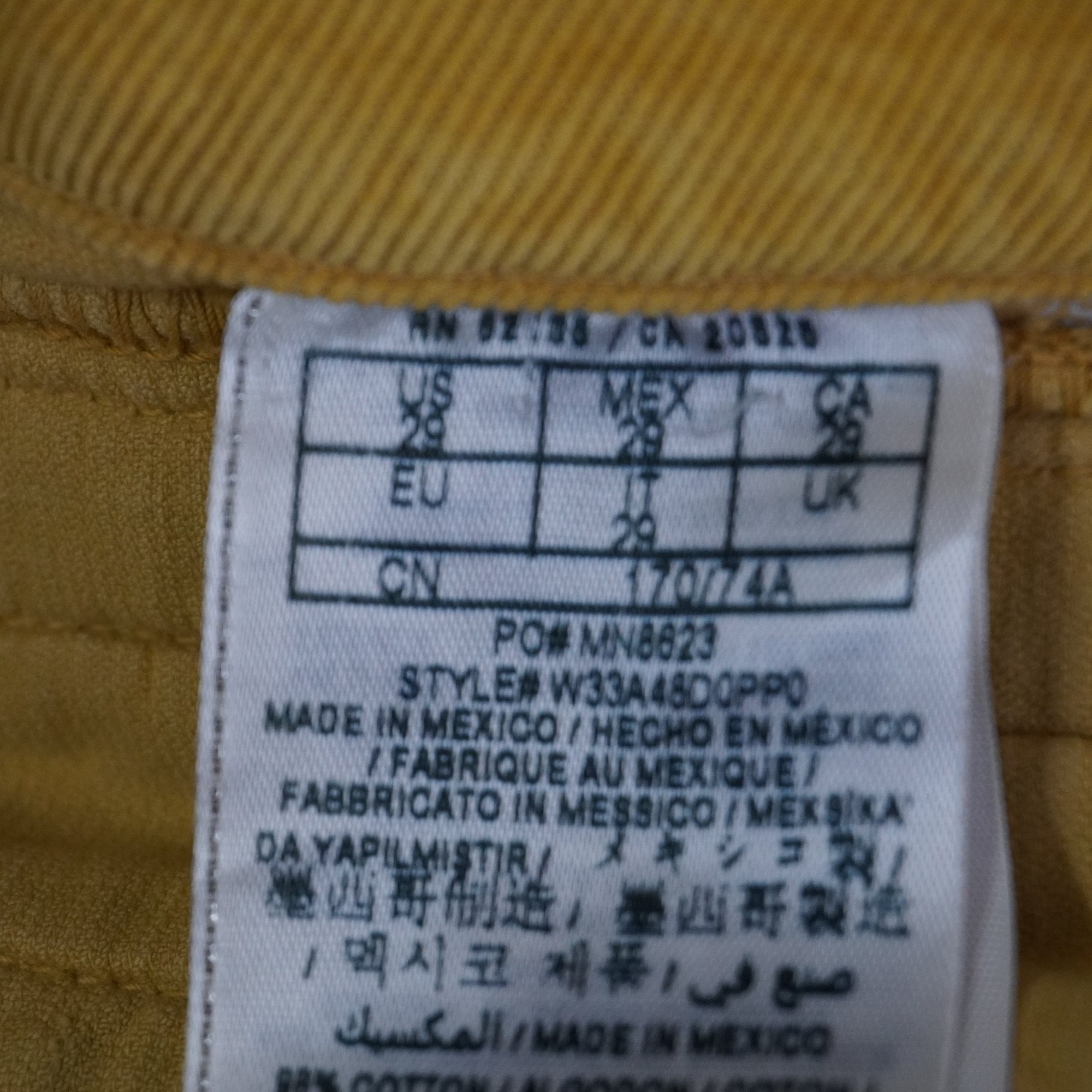 Vaqueros Guess para Mujer Usados - Mostaza, Talla 29