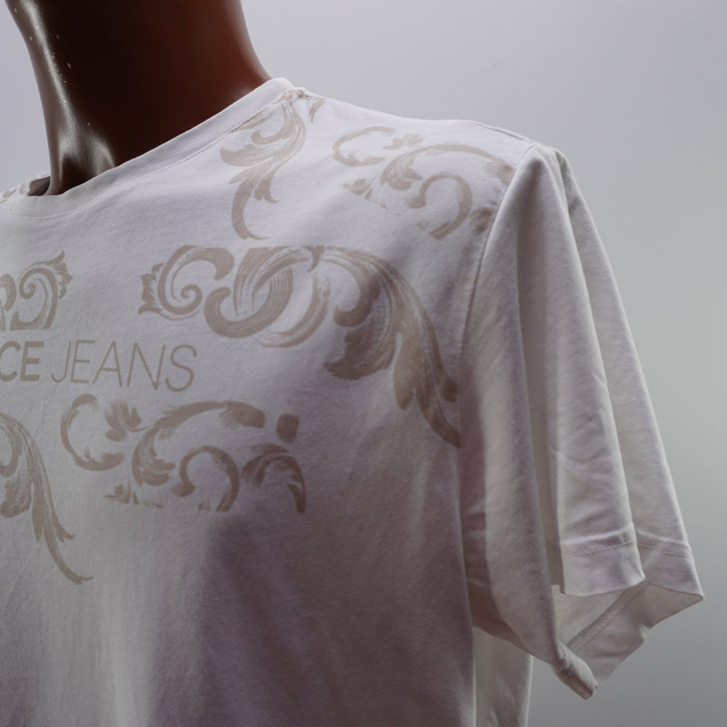Camiseta de Manga Corta Versace para Hombre - Blanco, XXL, Usada en Muy Buen Estado
