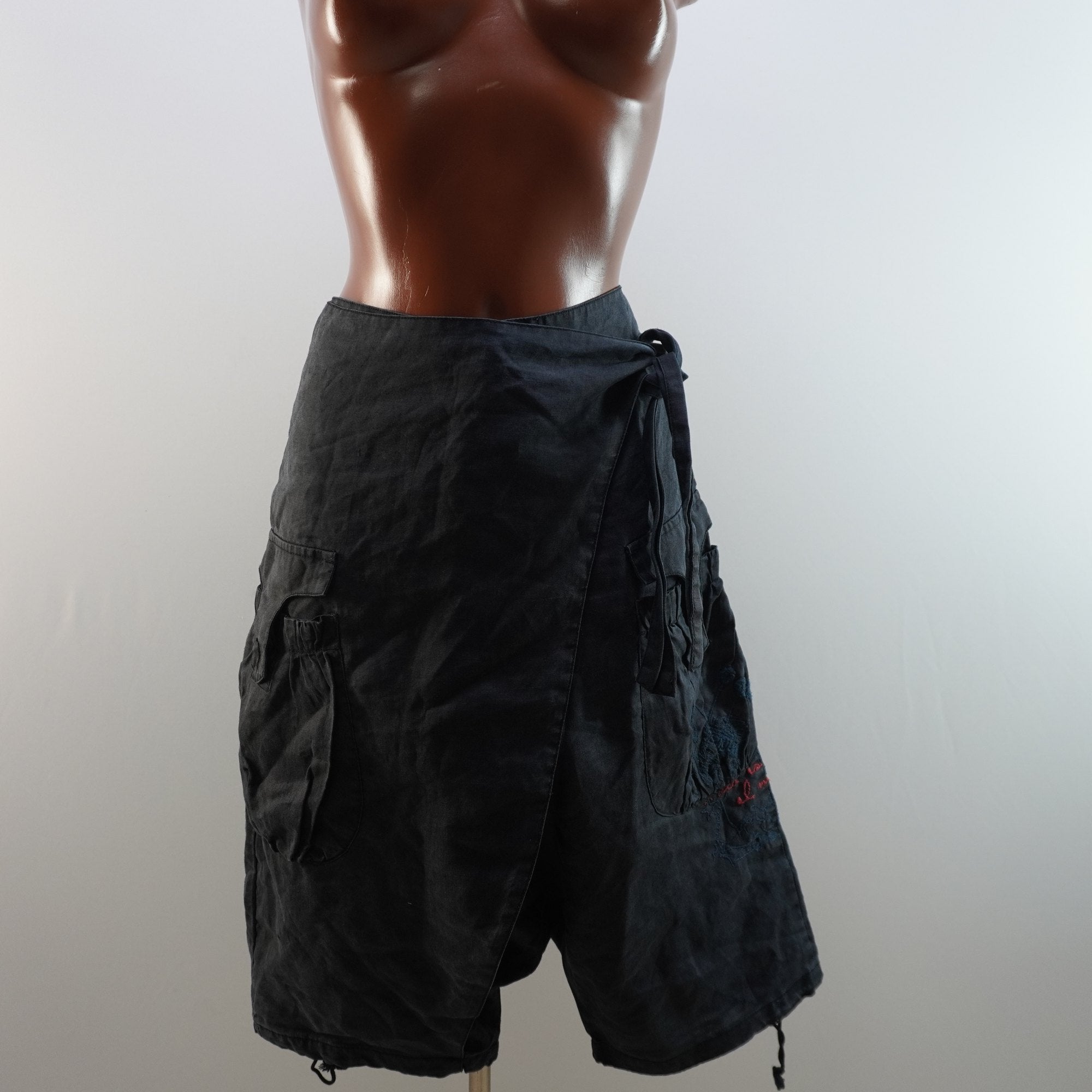 Pantalones Cortos Desigual para Mujer - Lino Ancho, Pequeño (S), Usados en Muy Buen Estado