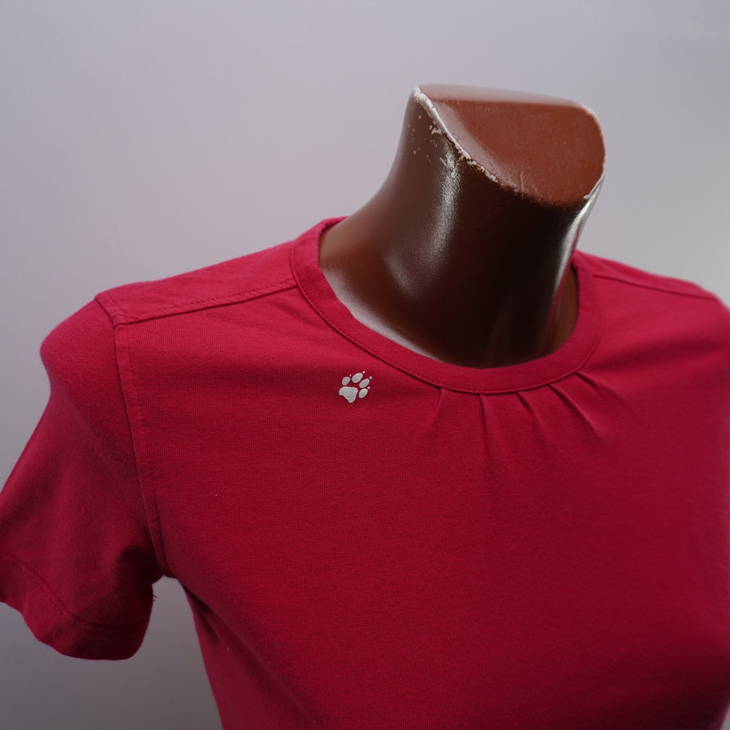Camiseta de Manga Corta Jack Wolfskin para Mujer - Roja, S, Usada en Muy Buen Estado