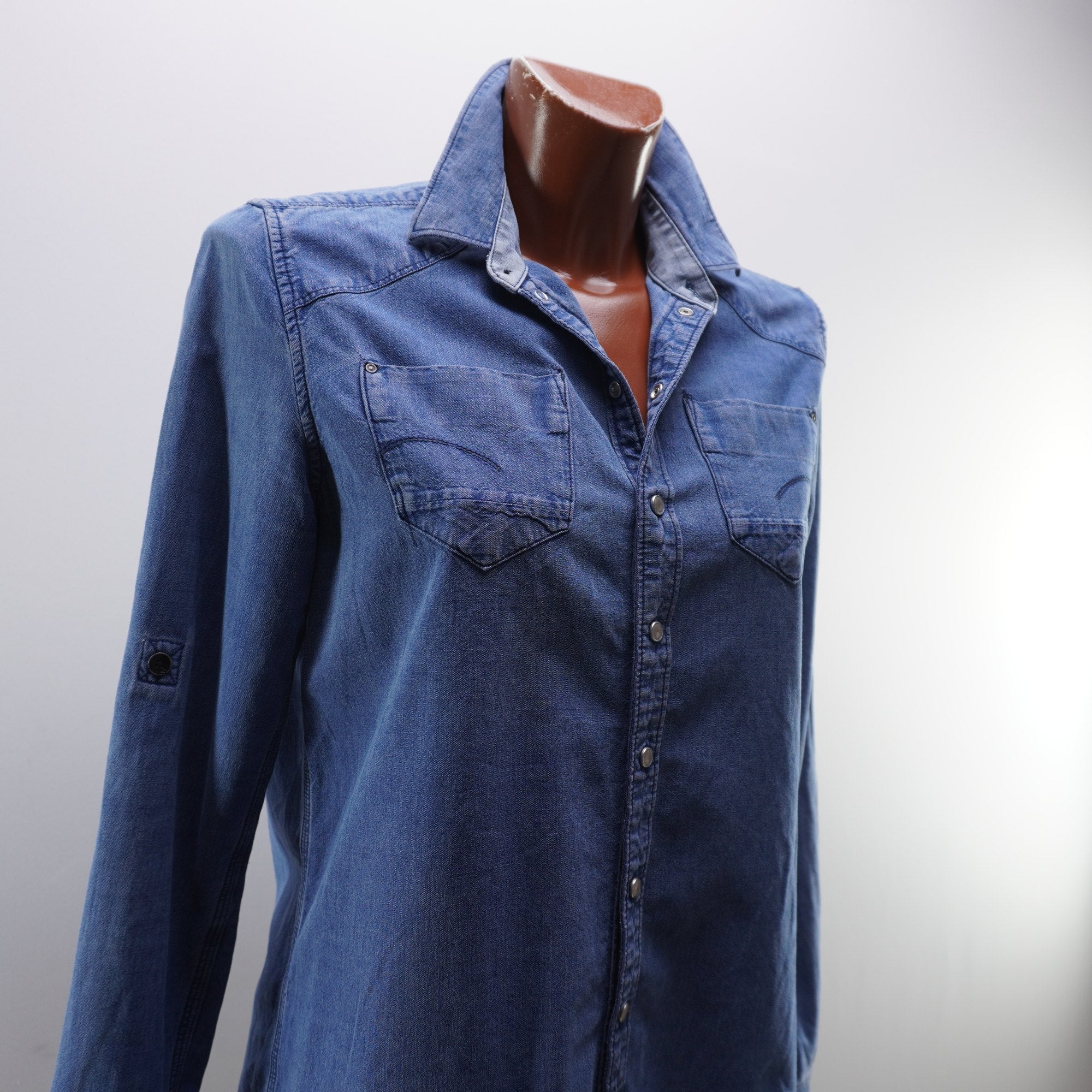 Camisa G-Star para Mujer en Azul, Talla S - Usada en Muy Buen Estado
