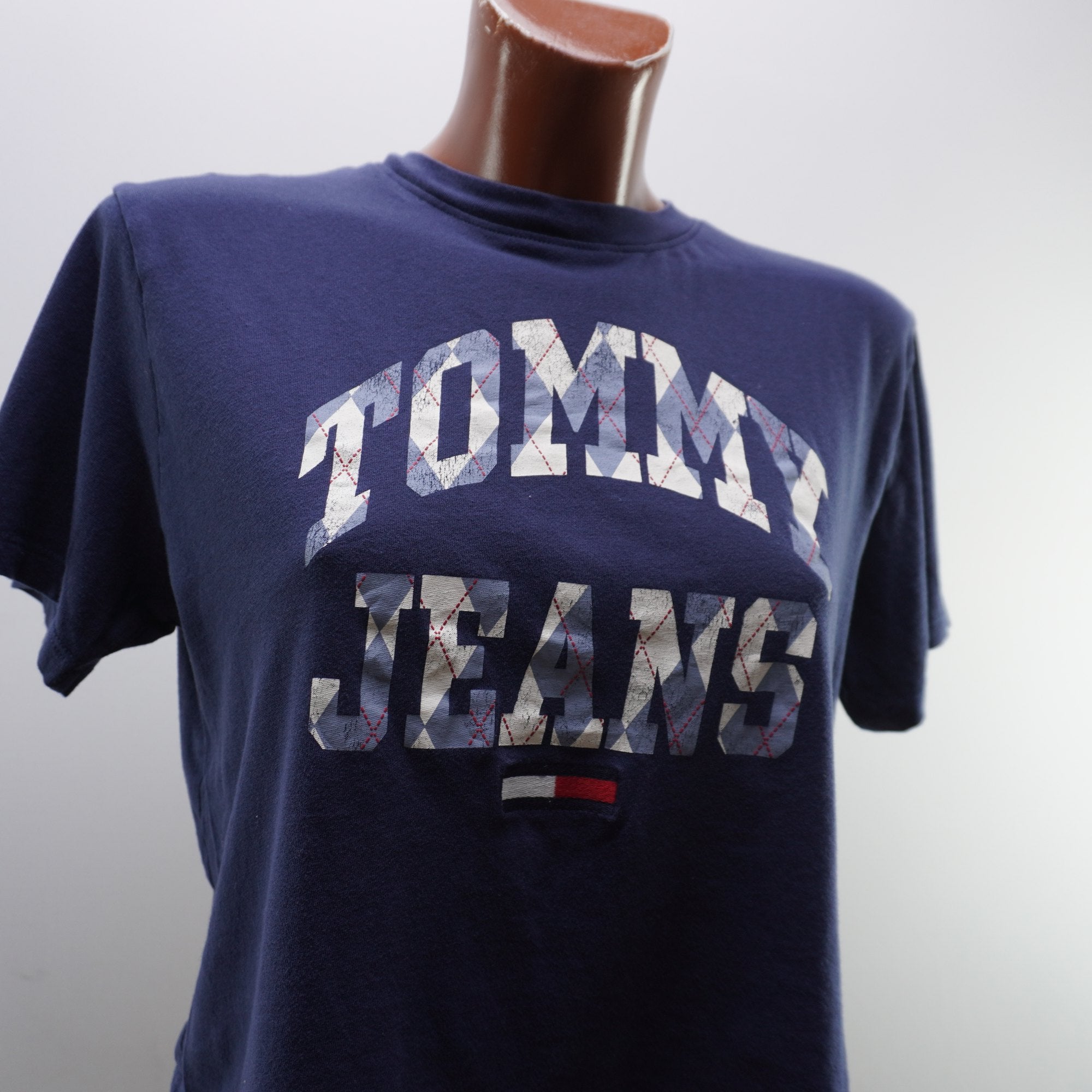 Camiseta de Manga Corta Tommy Hilfiger para Mujer Usada - Azul Marino, M