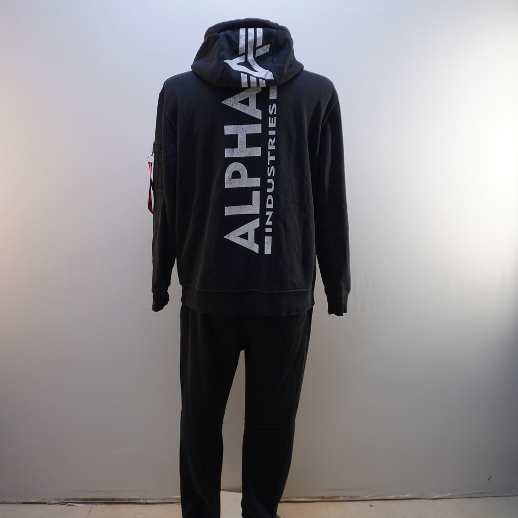 Sudadera con Capucha Alpha Industries para Hombre Usada - Negra, XL