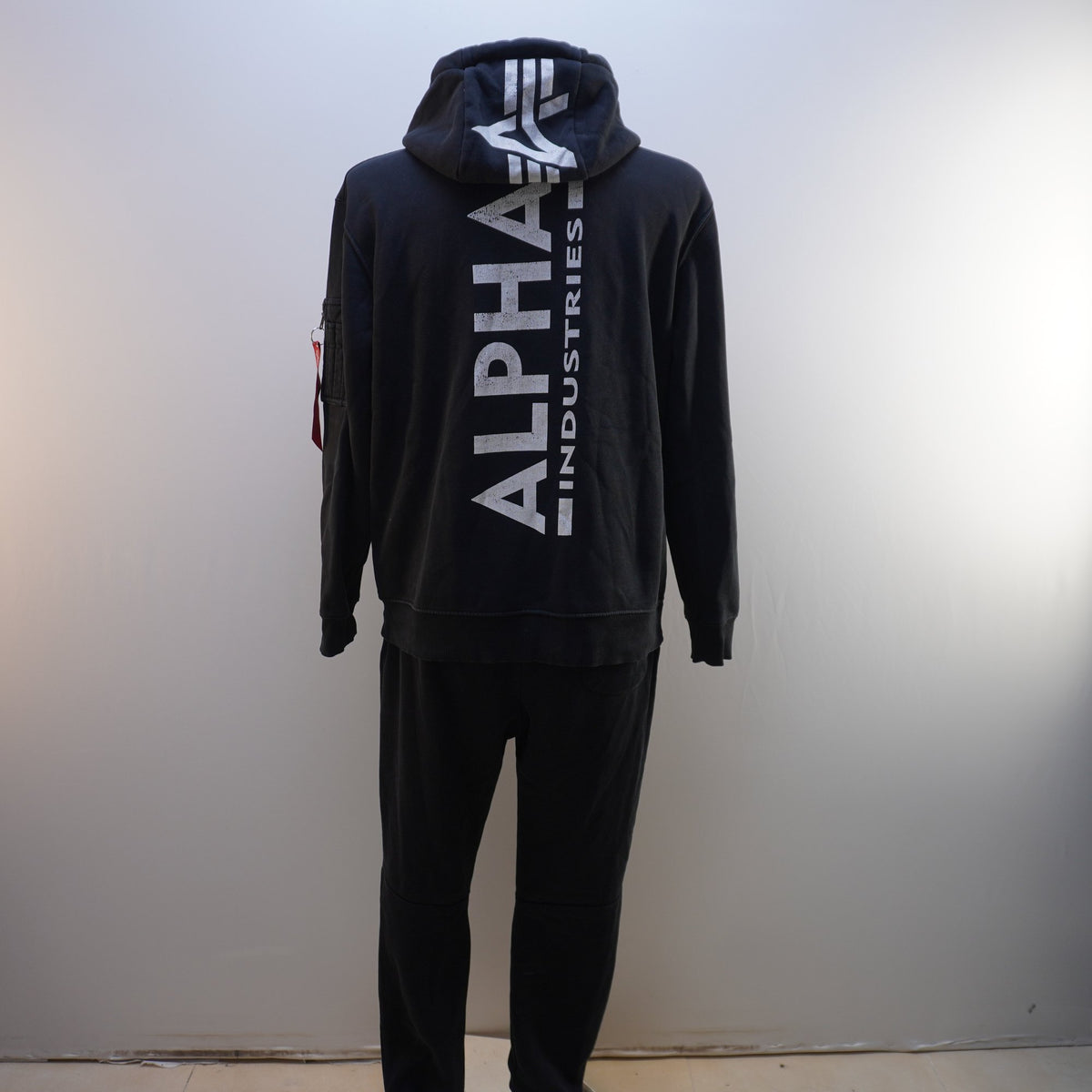 Sudadera con Capucha Alpha Industries para Hombre Usada - Negra, XL