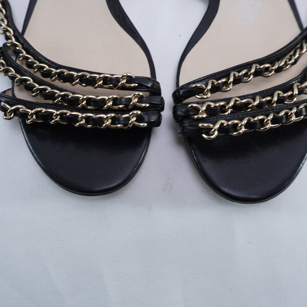 Sandalias Dolce & Gabbana para Mujer - Negro, Talla 38, Usadas en Muy Buen Estado