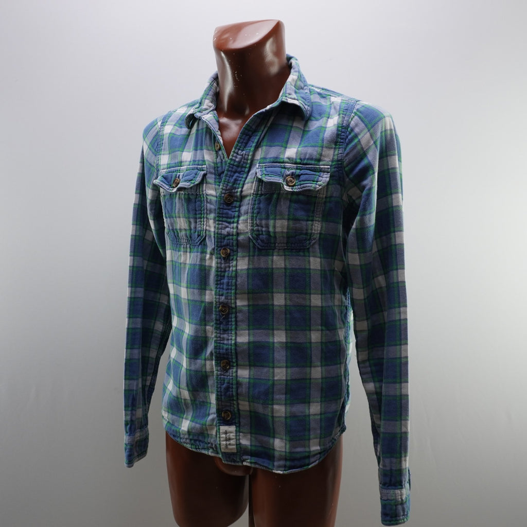 Camisa Abercrombie & Fitch para Hombre Usada - Verde a Cuadros, Largo