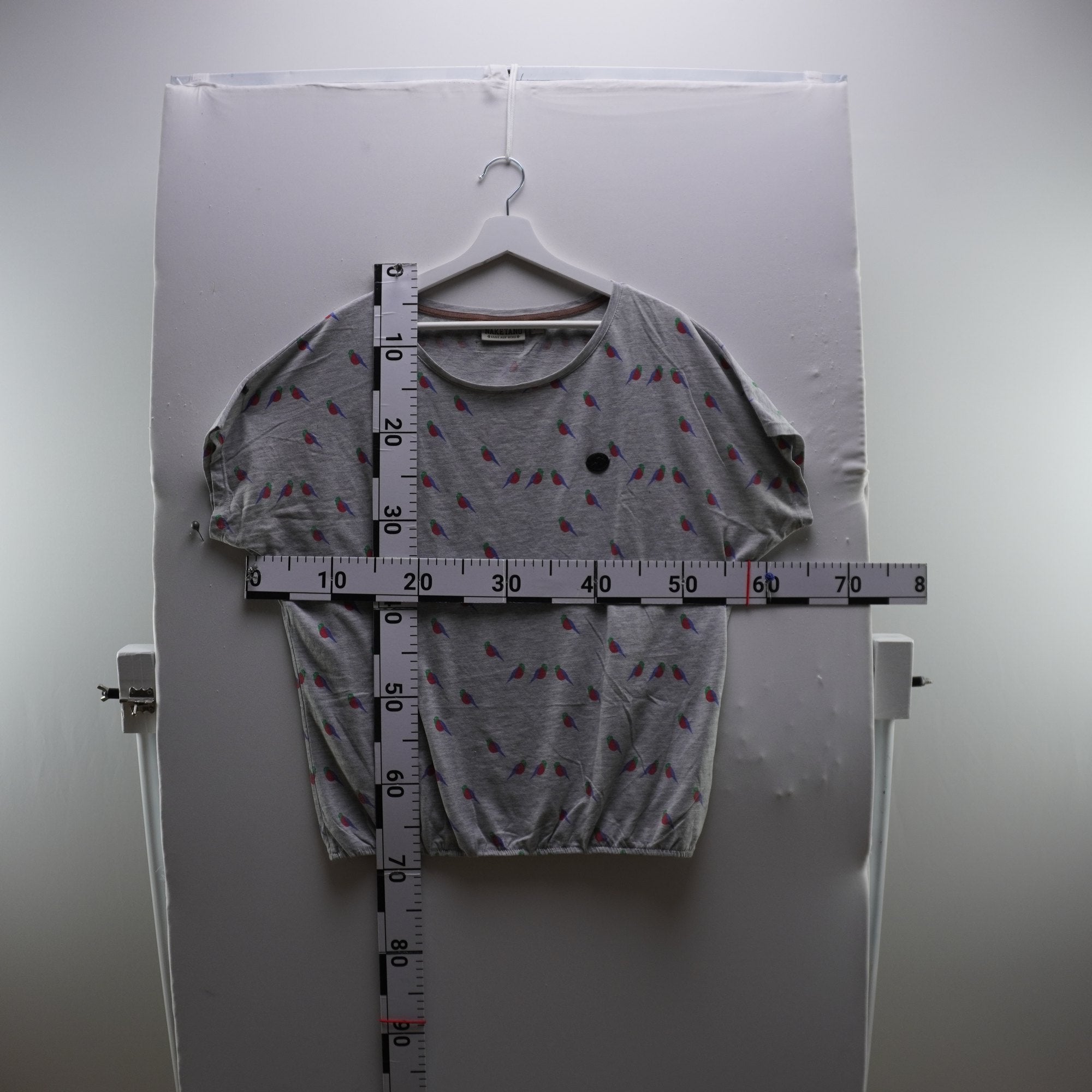 Camiseta de Manga Corta Naketano para Mujer Usada - Gris, XL