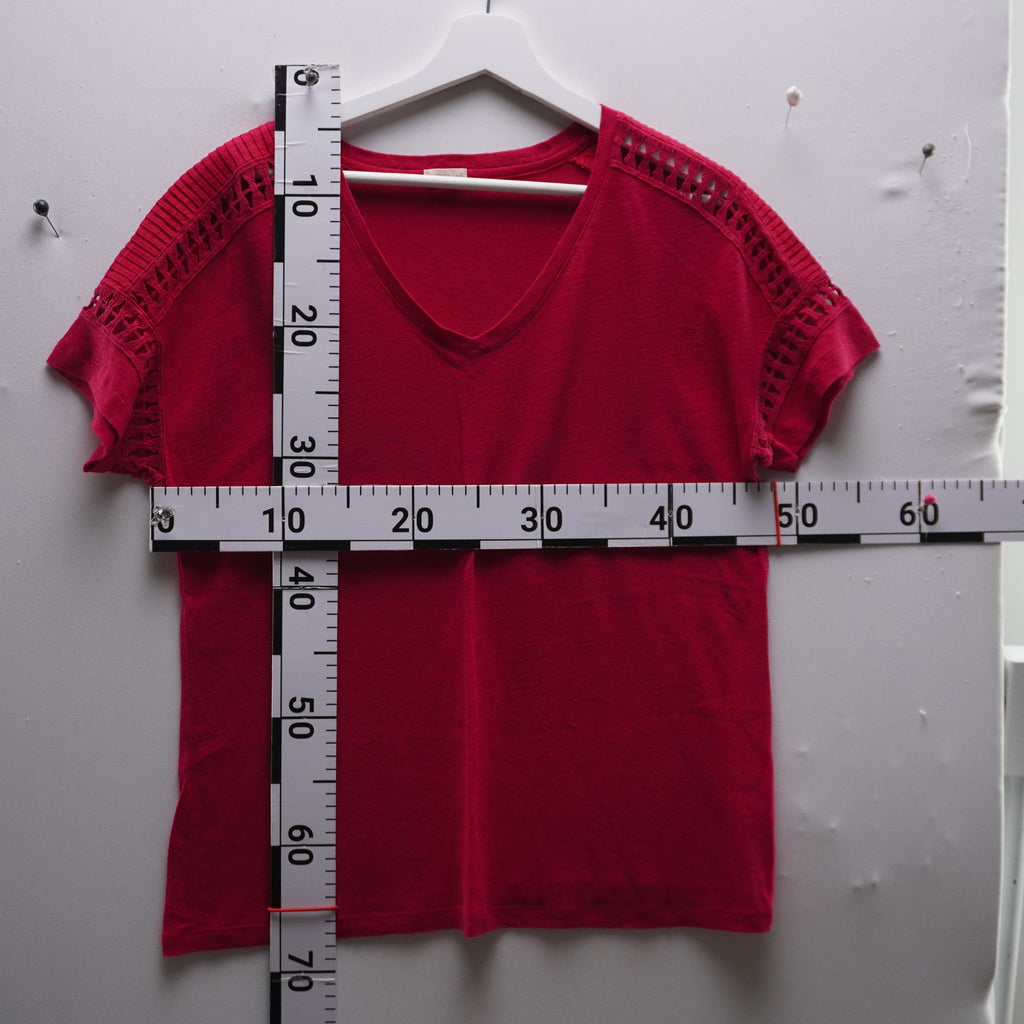 Camiseta de Manga Corta Oysho para Mujer Usada - Roja, M