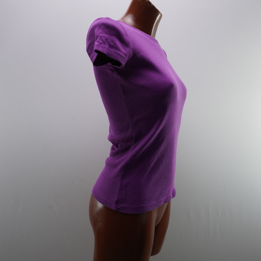 Camiseta de Manga Corta Tommy Hilfiger para Mujer Usada - Púrpura, S