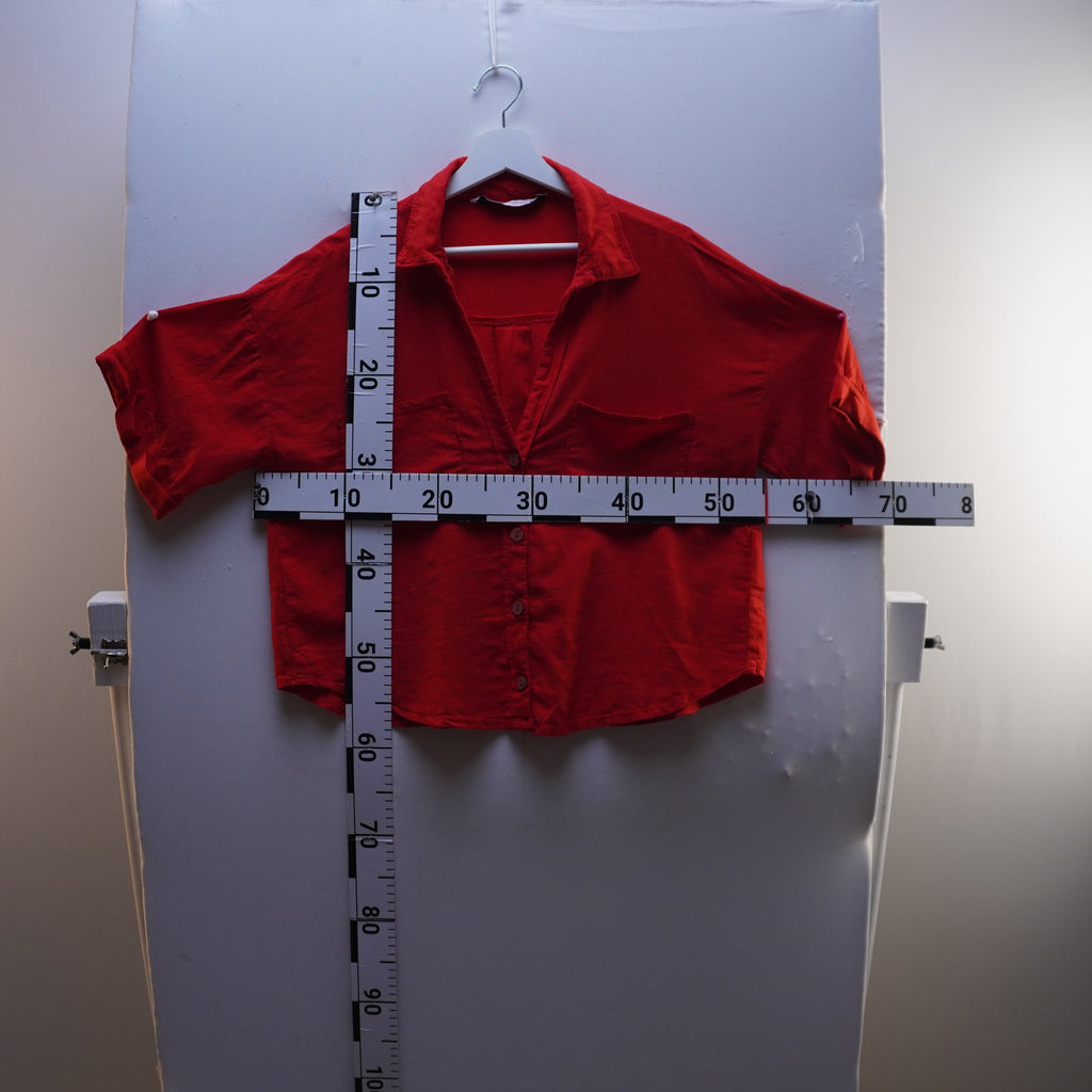 Camisa Henley Zara para Mujer Usada - Roja, M