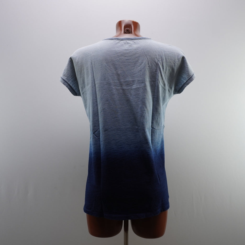 Camiseta de Manga Corta Azul para Mujer Usada - Grande (L)