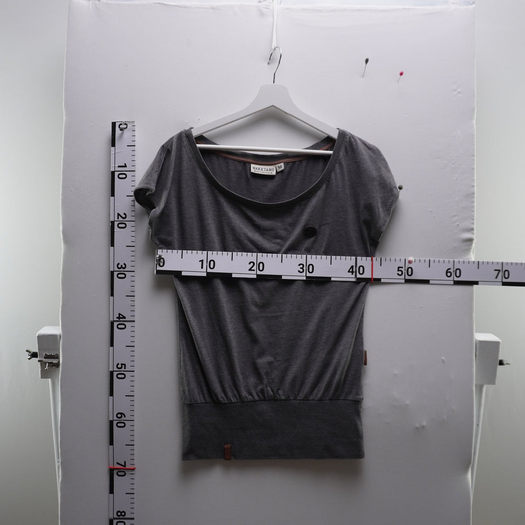 Camiseta de Manga Corta Naketano para Mujer Usada - Gris, M