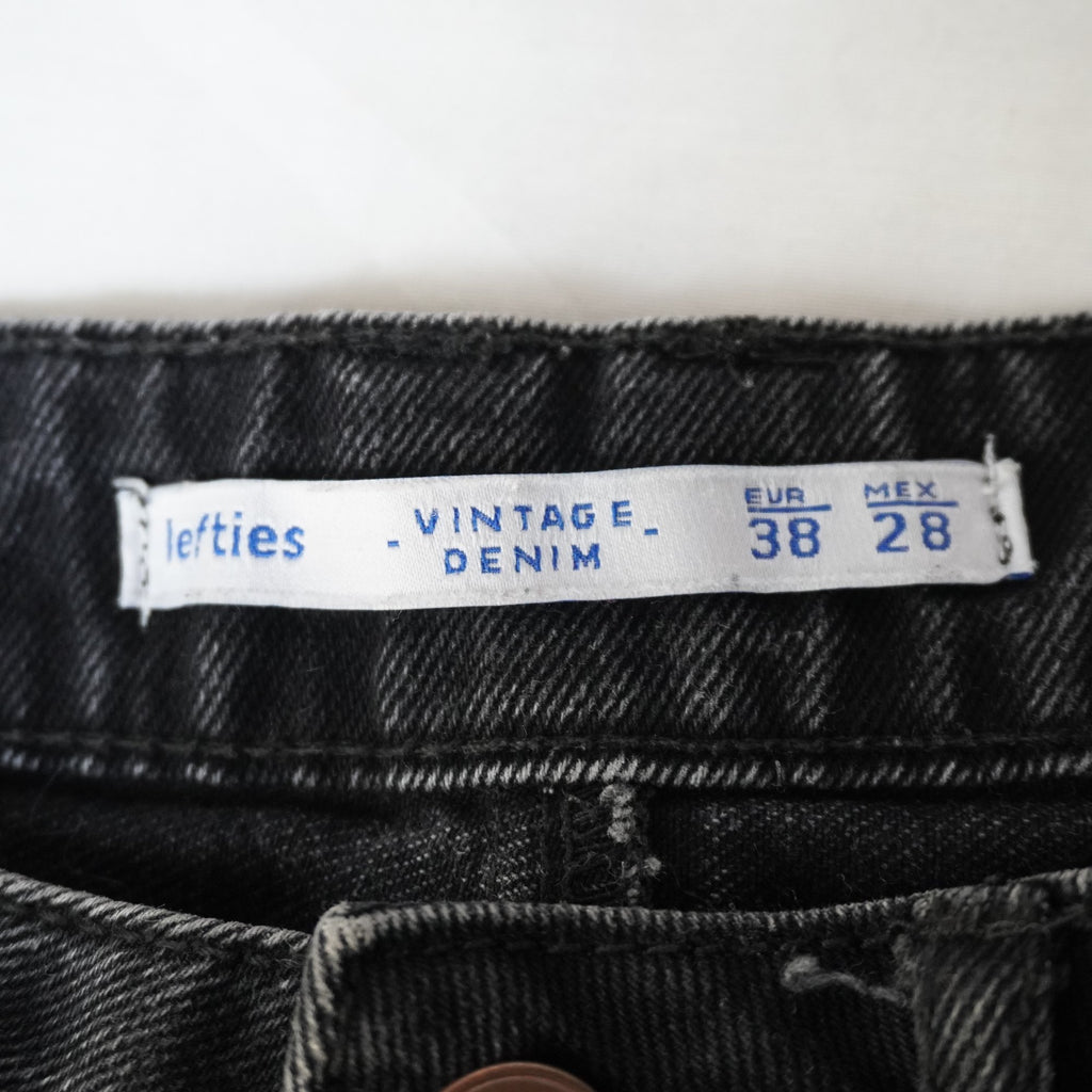 Pantalones Cortos Vaqueros Lefties para Mujer Usados - Negro, M