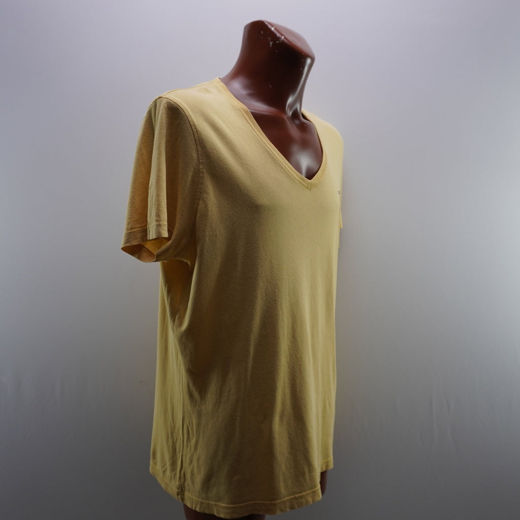 Camiseta de Manga Corta Tommy Hilfiger para Hombre Usada - Amarillo, XXL