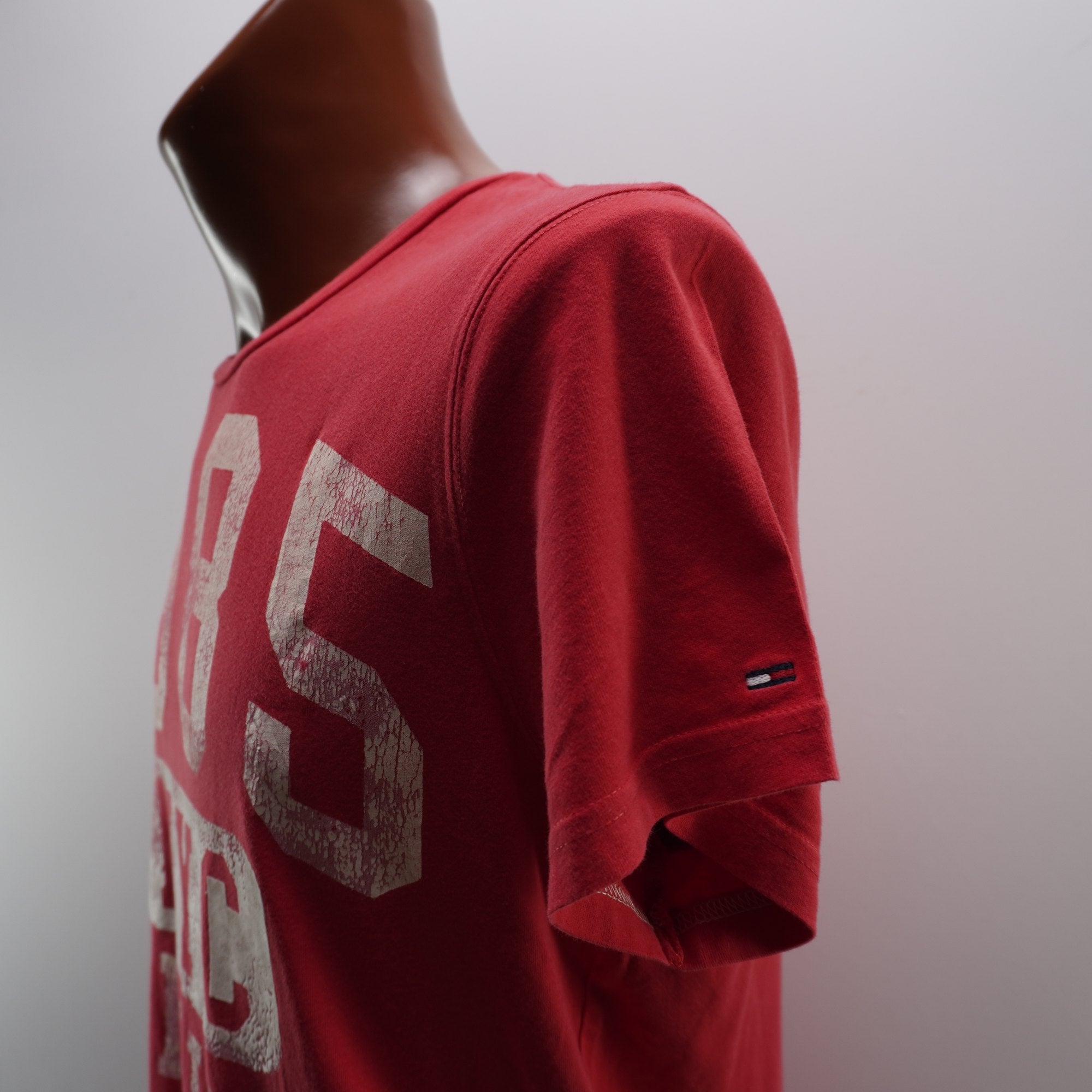 Camiseta de Manga Corta Tommy Hilfiger para Hombre Usada - Roja, L