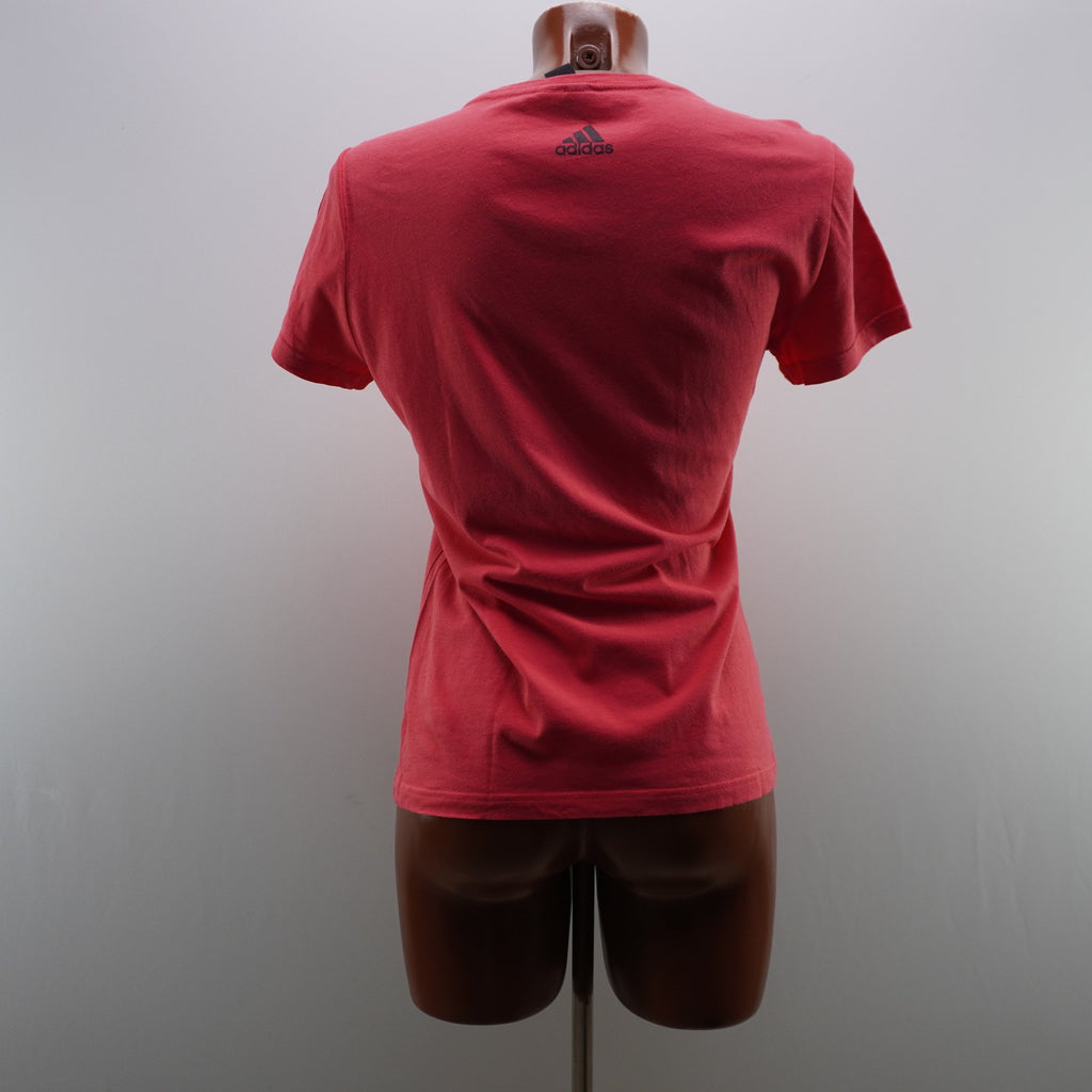 Camiseta de Manga Corta Adidas para Mujer - Roja, M, Usada en Muy Buen Estado