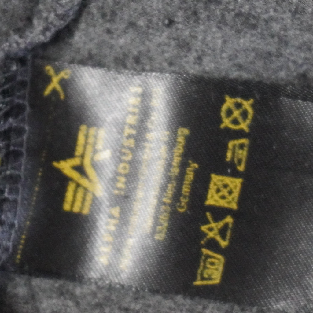 Camiseta de Manga Corta Alpha Industries para Hombre Usada - Gris, XXL