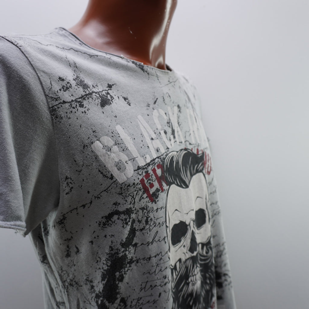 Camiseta de Manga Corta Much More para Hombre Usada - Gris, M