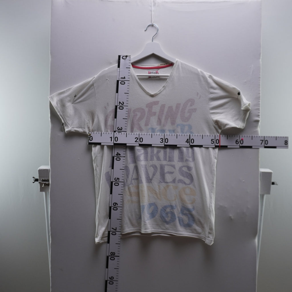Camiseta Springfield para Hombre Usada - Blanca, Pequeño (S)