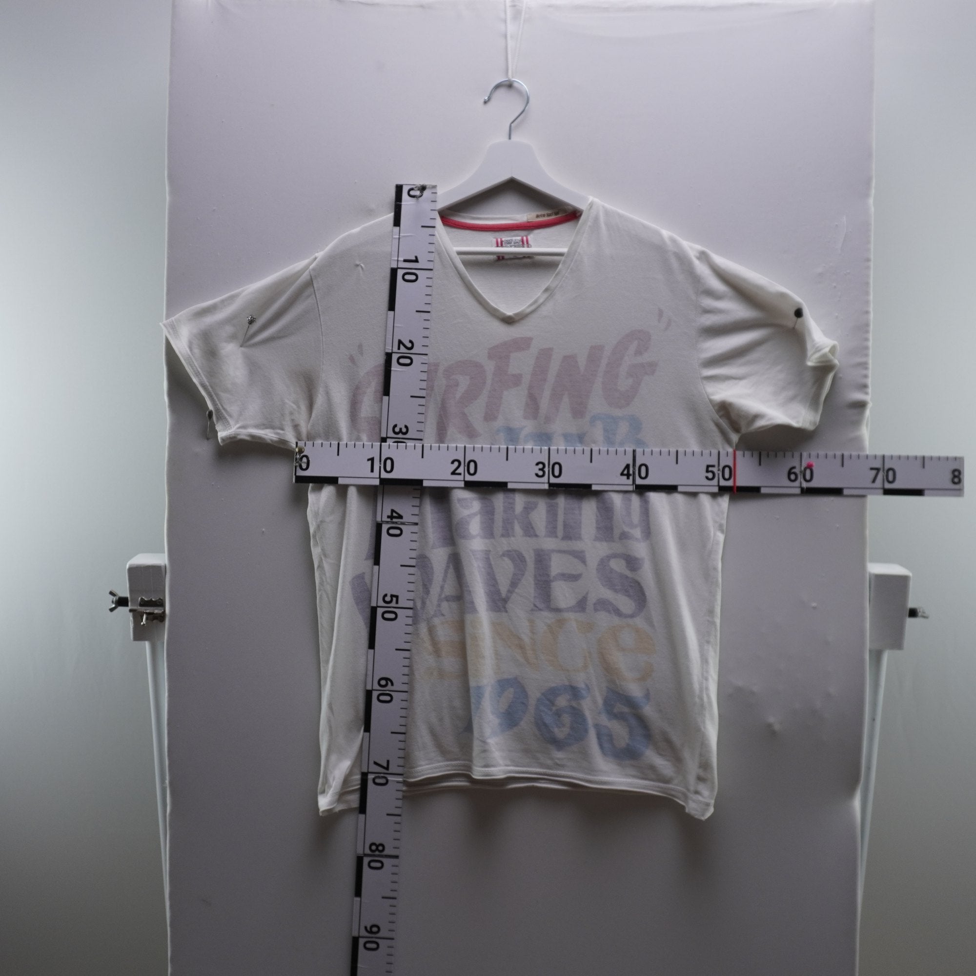 Camiseta Springfield para Hombre Usada - Blanca, Pequeño (S)