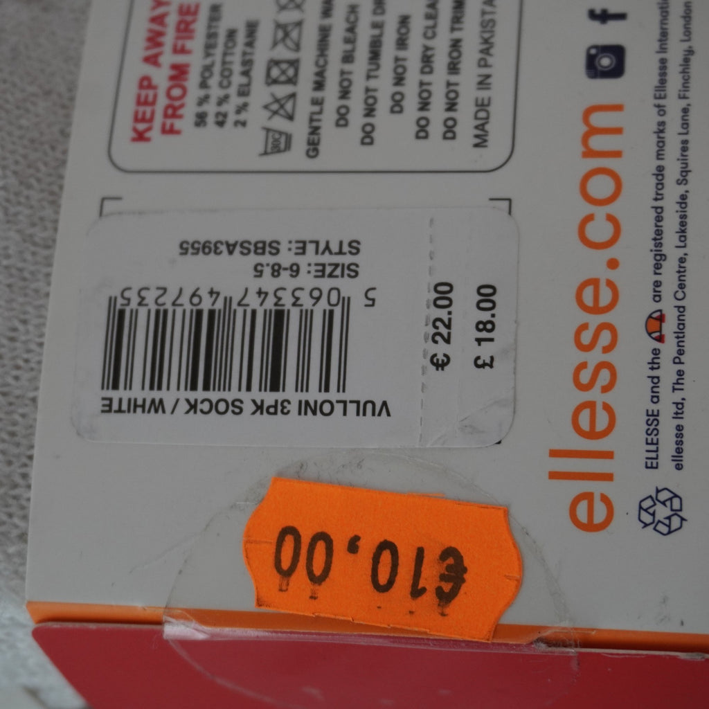 Calcetines Ellesse para Hombre Usados - Blanco, Algodón