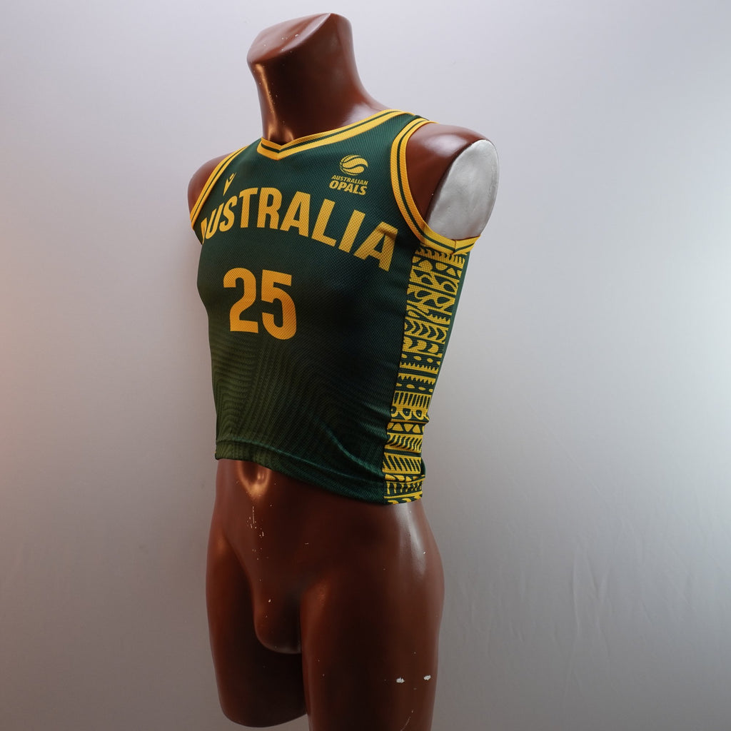 Camiseta de Manga Corta Eleven Australia para Hombre Usada - Verde, XXXS