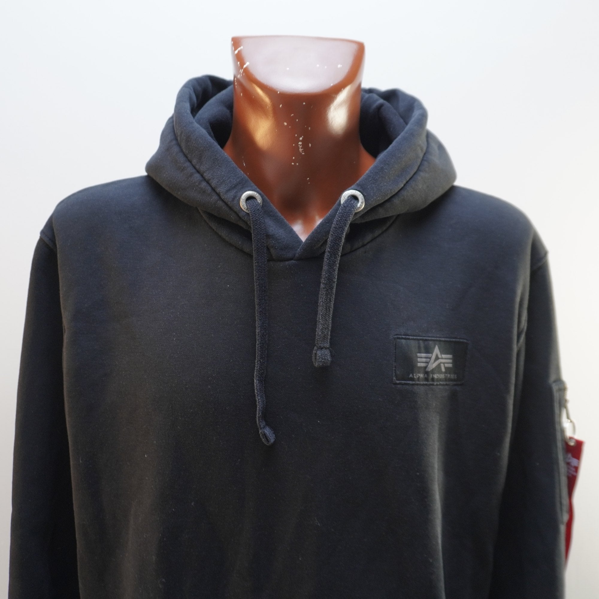 Sudadera con Capucha Alpha Industries para Hombre Usada - Negra, XL