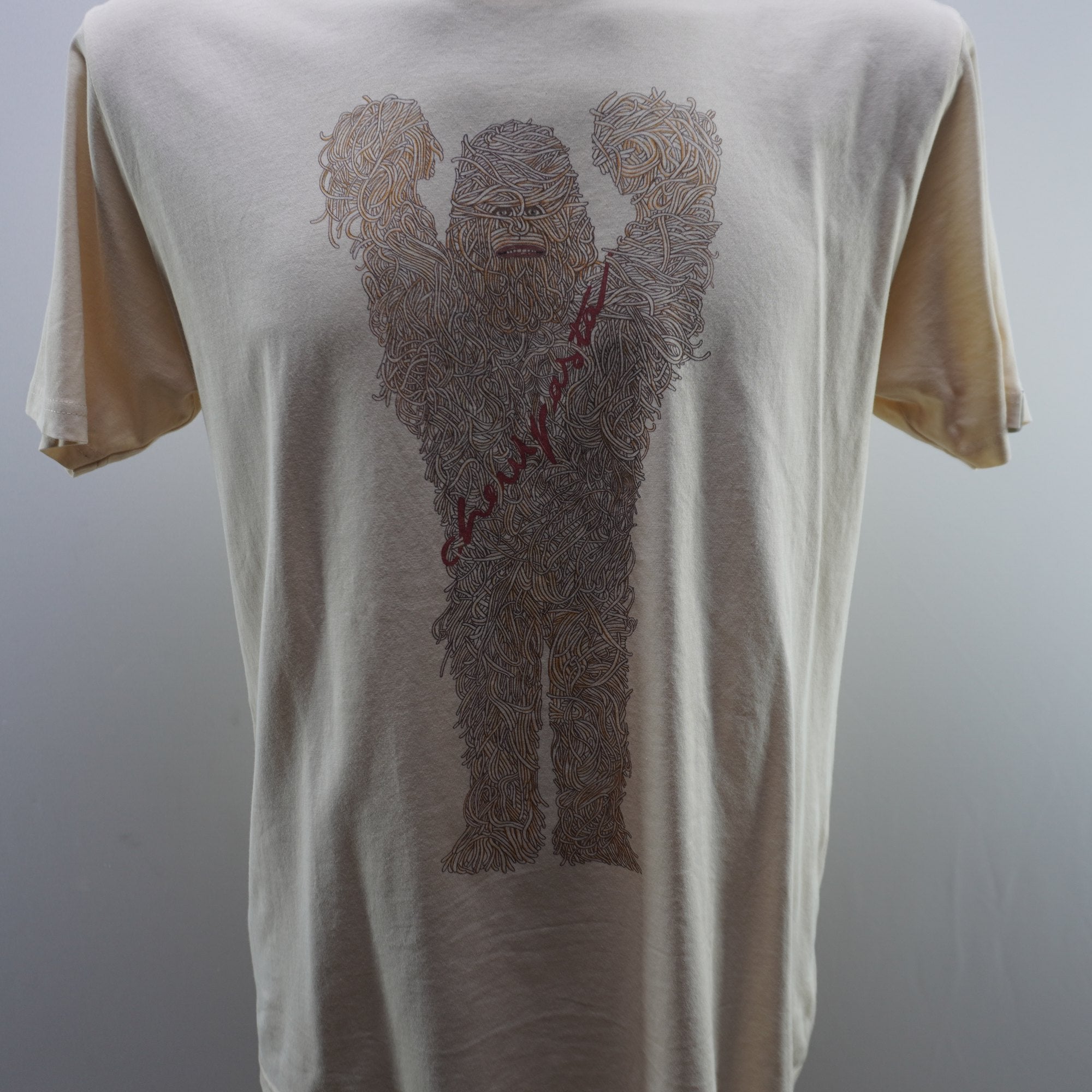 Camiseta de Manga Corta Typographia para Hombre Usada - Beige, L