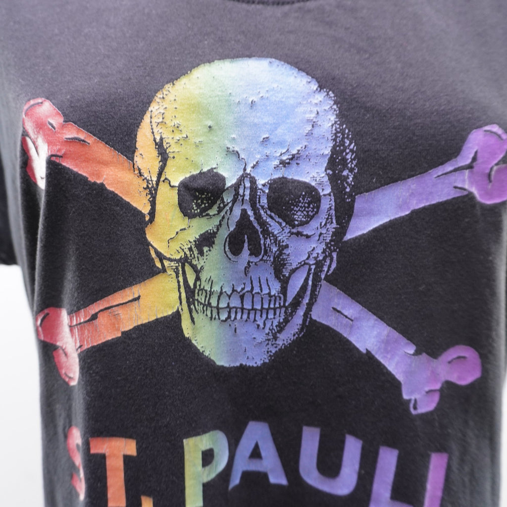 Camiseta de Manga Corta St. Pauli para Mujer - Negra, XL, Usada en Muy Buen Estado