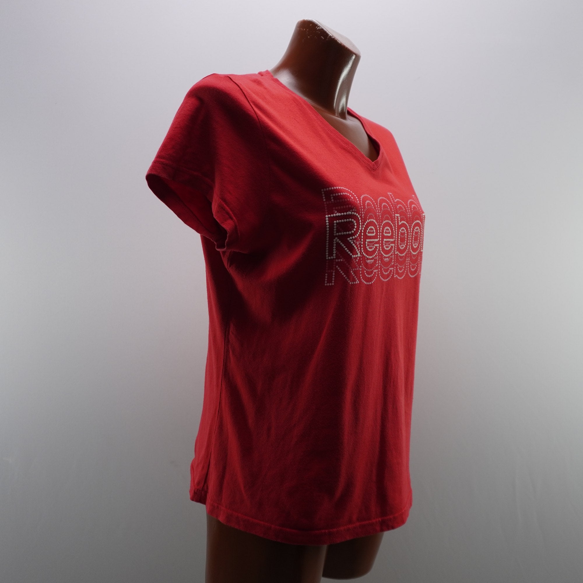 Camiseta de Manga Corta Reebok para Mujer - Roja, XL, Usada en Muy Buen Estado