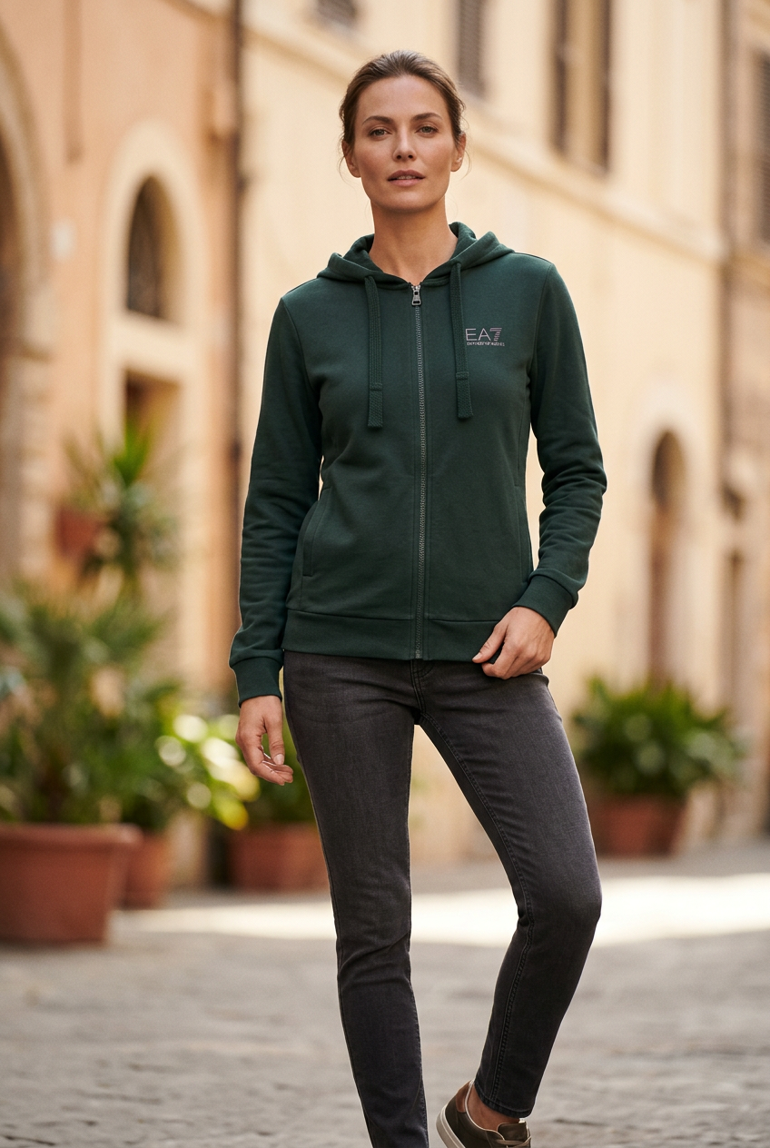 Sudadera con Capucha Emporio Armani para Mujer Usada - Verde, M