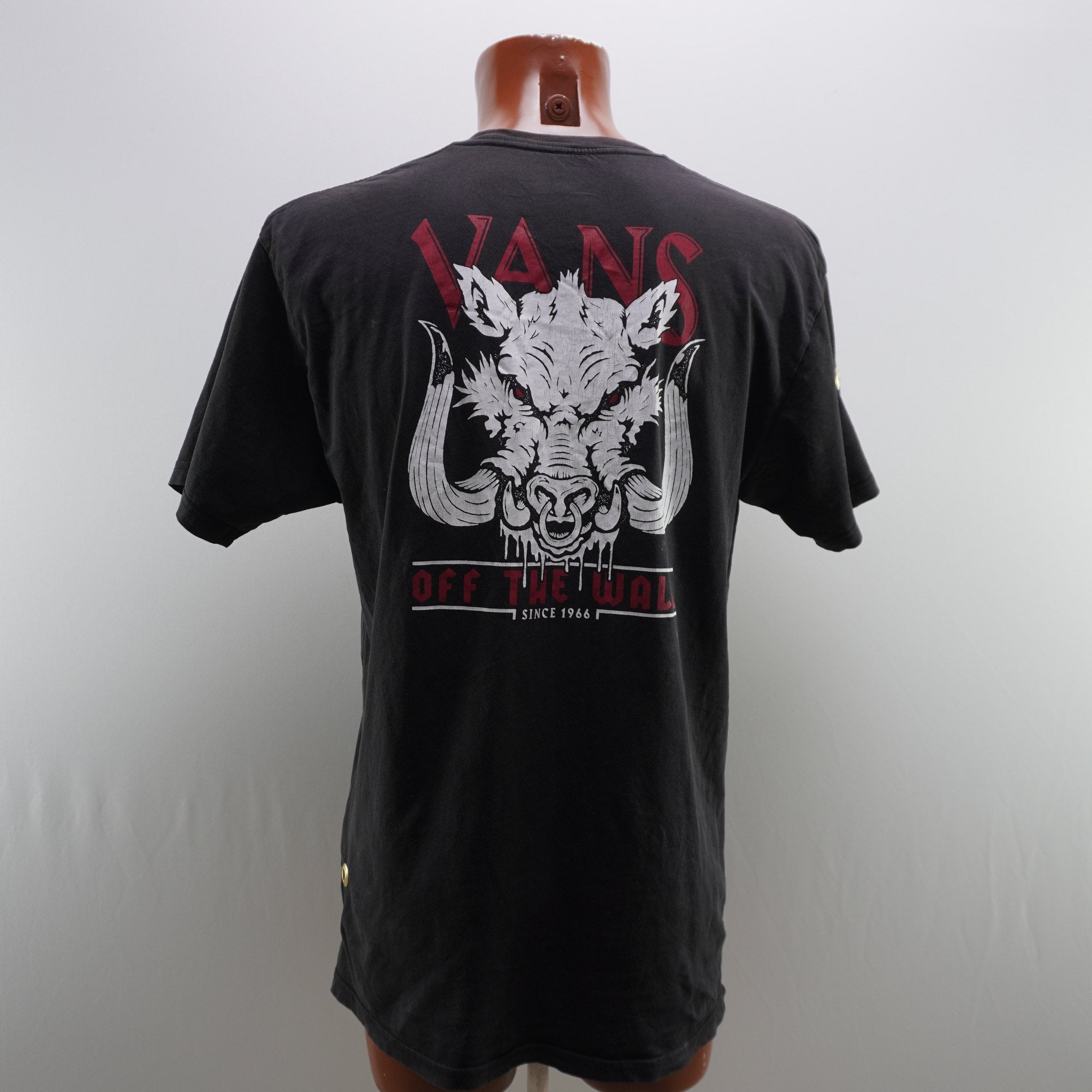 Camiseta de Manga Corta Vans para Hombre Usada - Negra, L