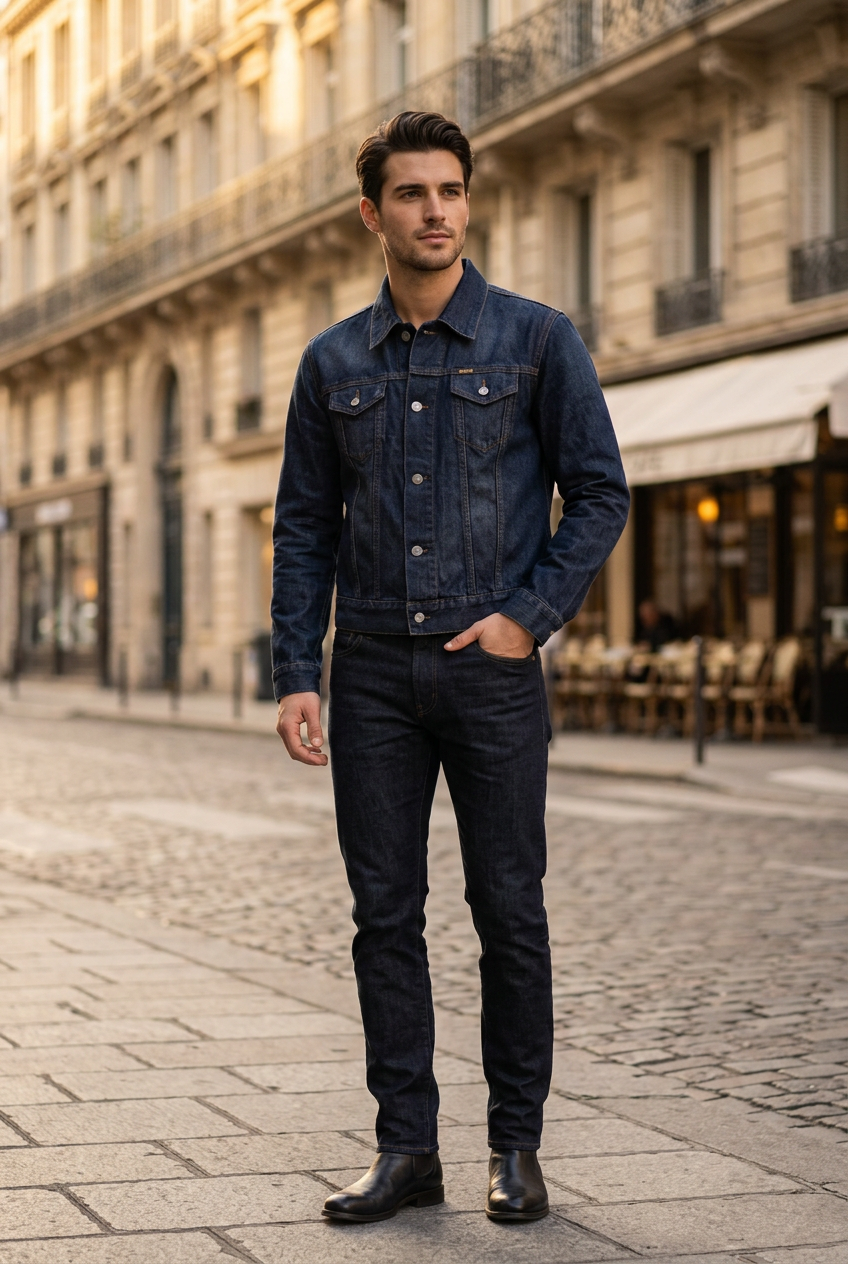 Gebrauchte Diesel Jeansjacke für Herren - Marineblau, L