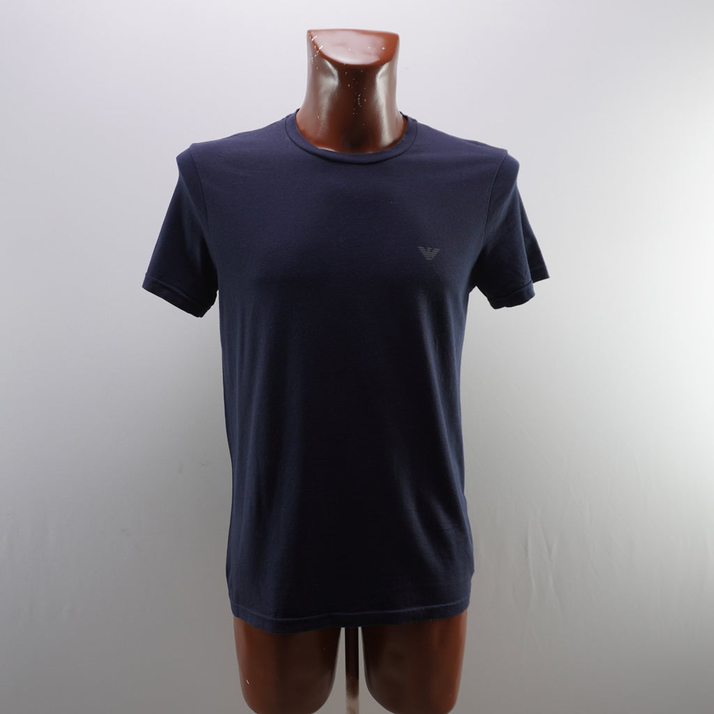 Camiseta de Manga Corta Emporio Armani para Hombre - Azul Marino, S, Usada en Muy Buen Estado