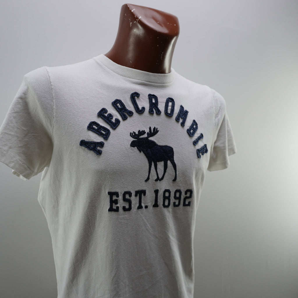 Camiseta Abercrombie & Fitch para Hombre - Blanca, L (Usada en Muy Buen Estado)