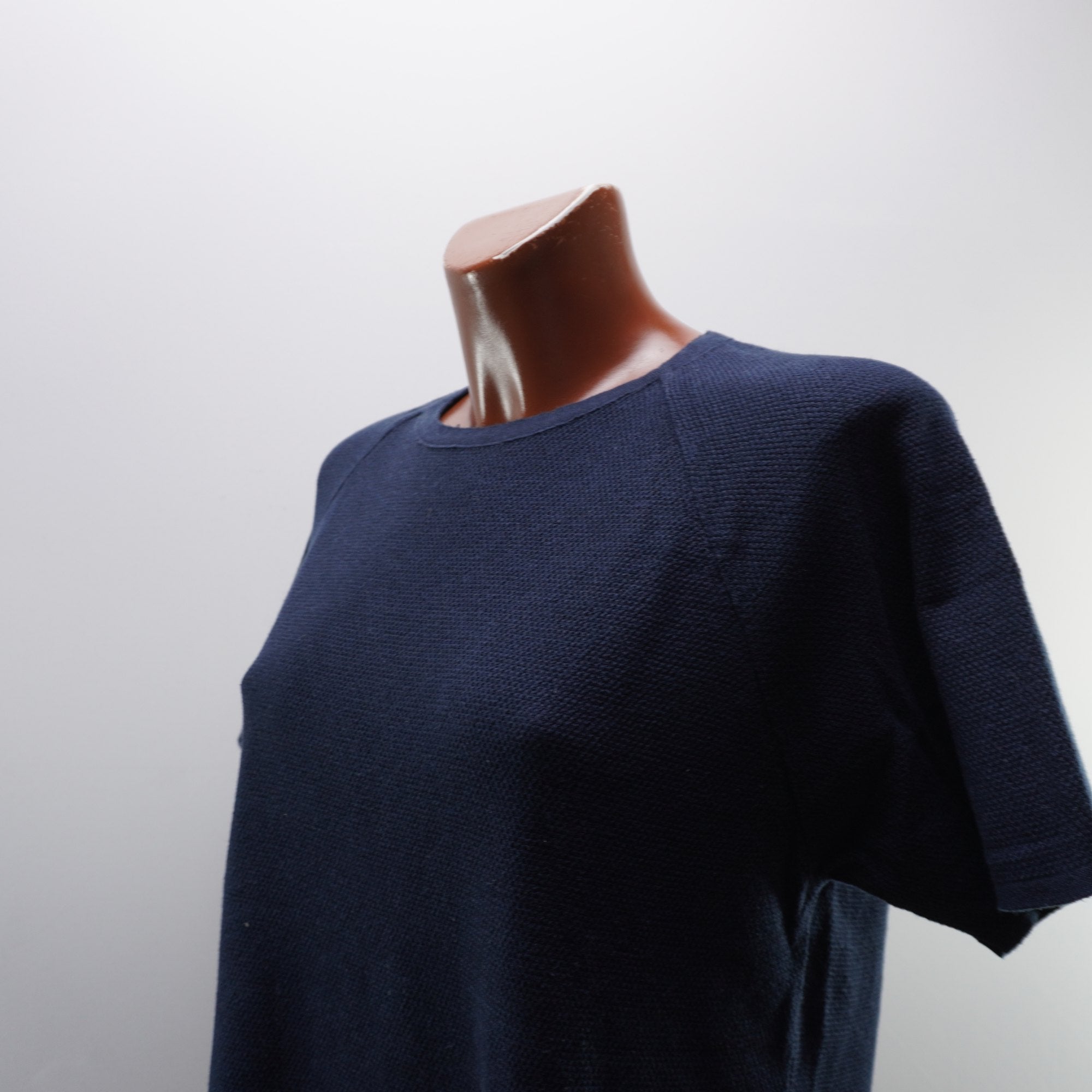 Camiseta de Manga Corta Pull & Bear para Mujer Usada - Azul Marino, S