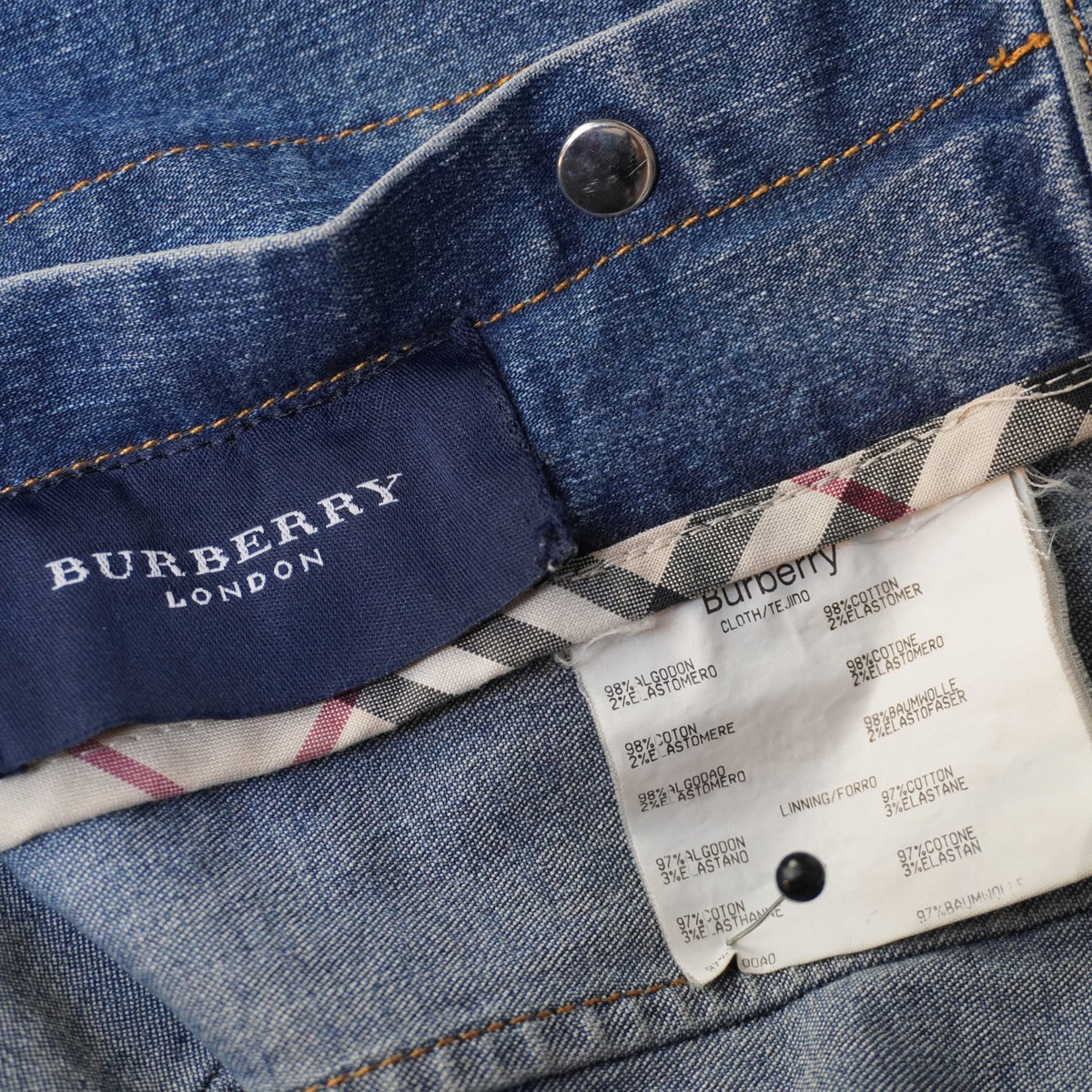 Cazadora Vaquera Burberry para Mujer Usada - Azul, M