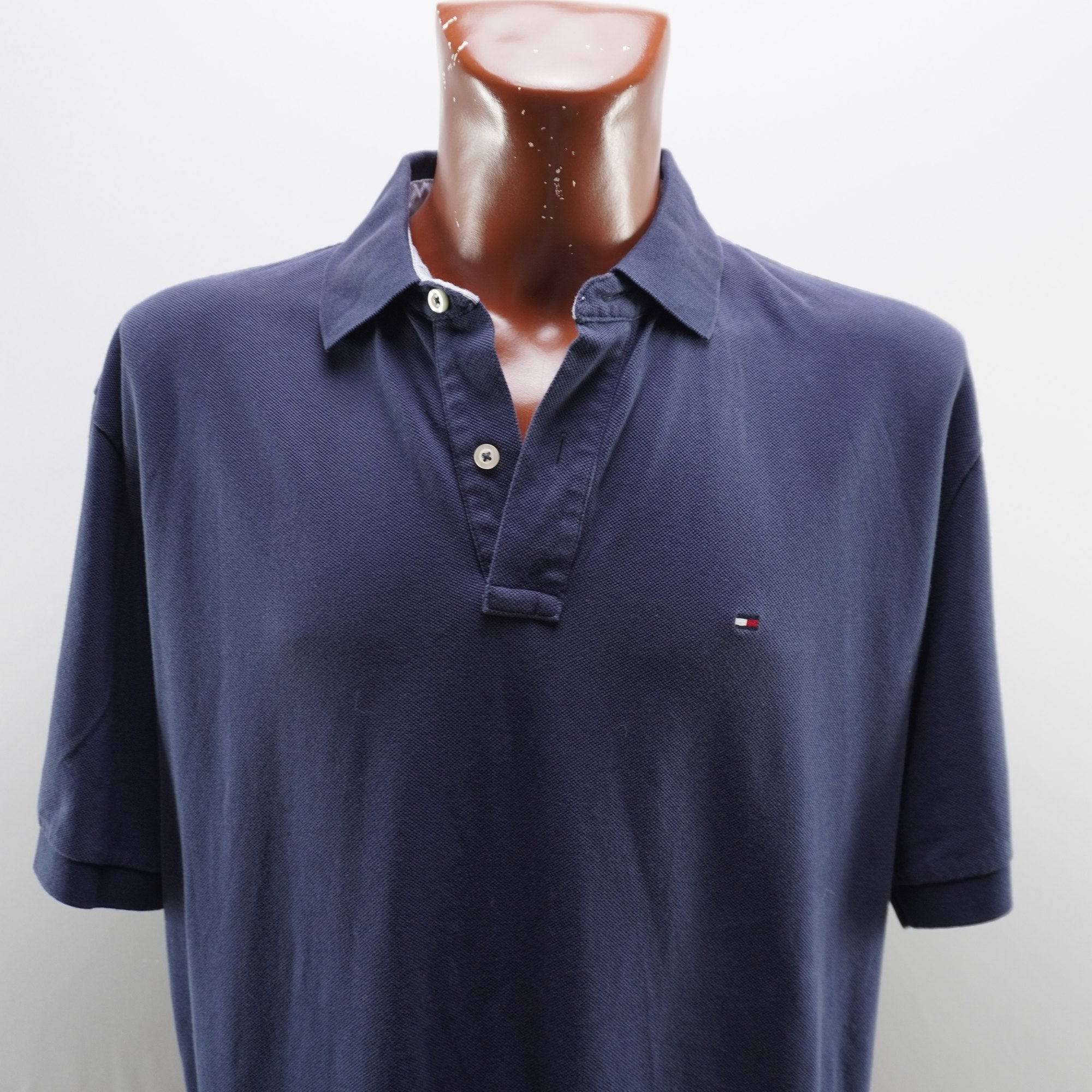 Camiseta de Manga Corta Tommy Hilfiger para Hombre Usada - Azul, XL