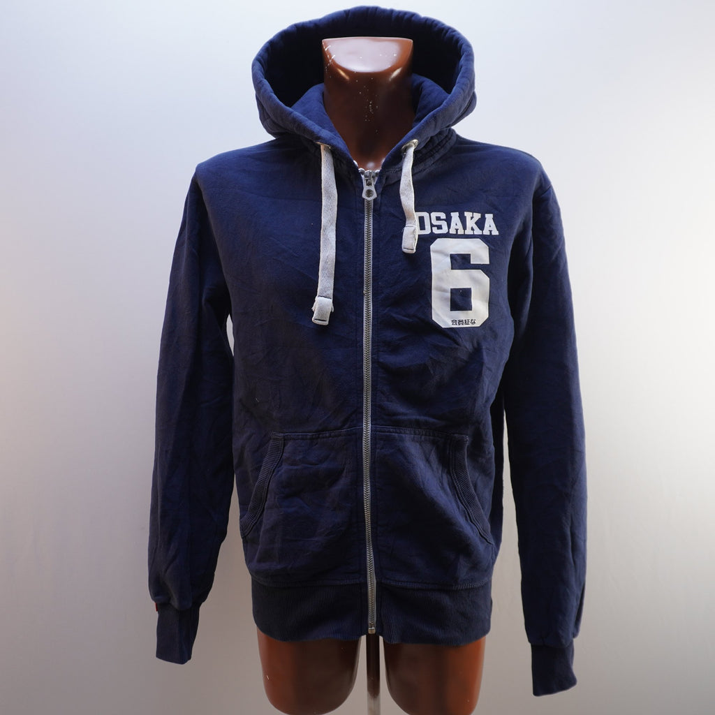 Sudadera con Capucha Superdry para Hombre Usada - Azul Marino, Mediano (M)