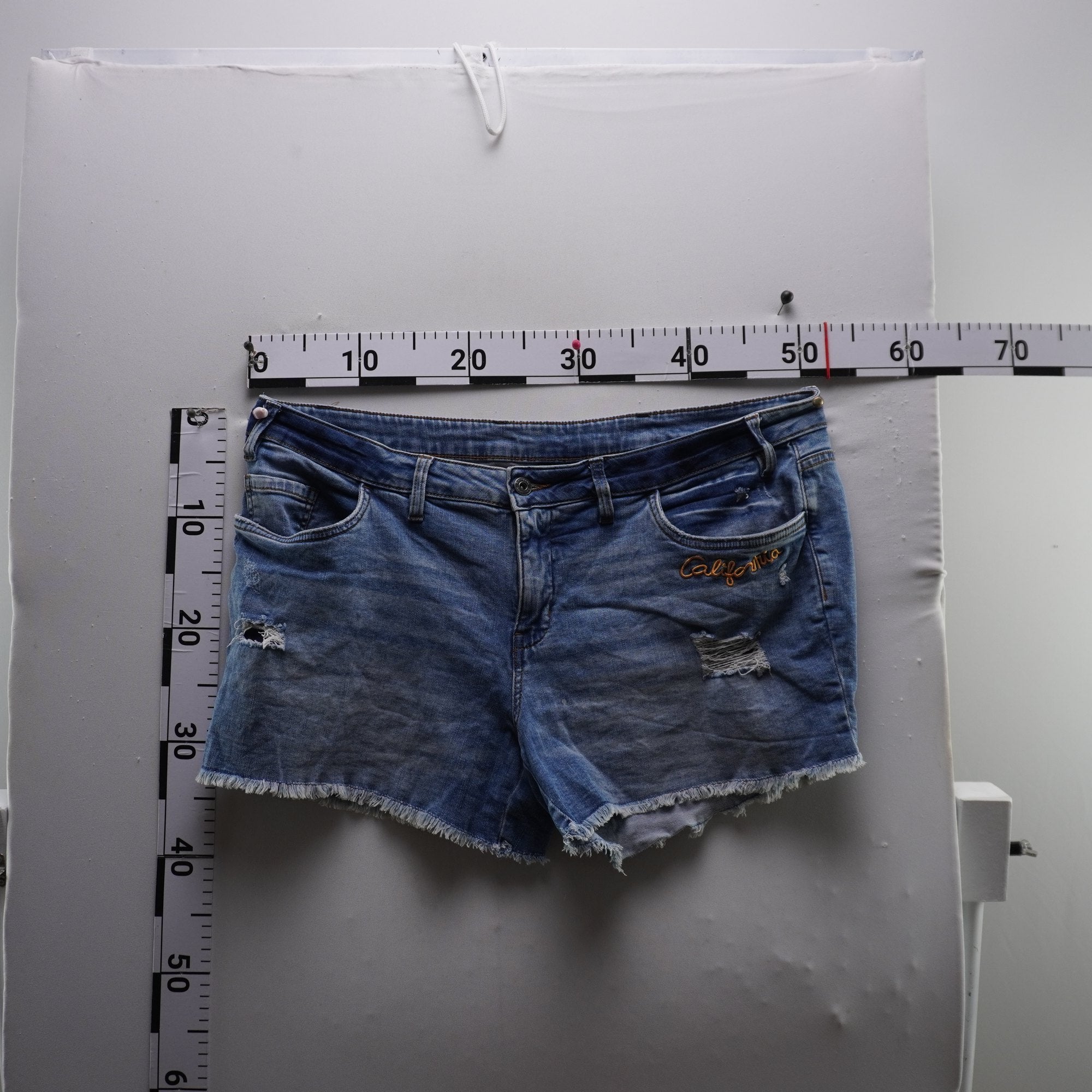 Pantalones Cortos Vaqueros Rainbow para Mujer Usados - Azul, XXXL