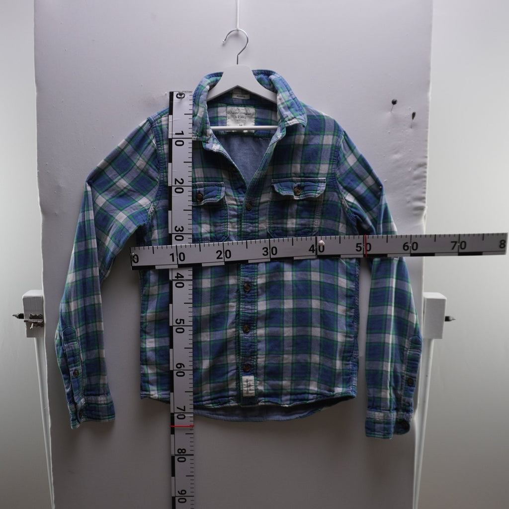 Camisa Abercrombie & Fitch para Hombre Usada - Verde a Cuadros, Largo