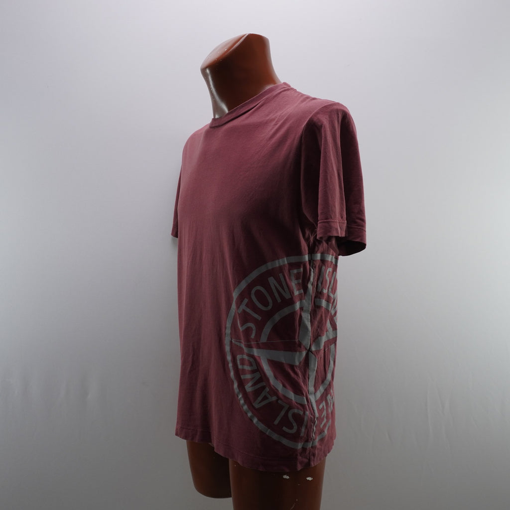 Camiseta de Manga Corta Stone Island para Hombre Usada - Roja, L