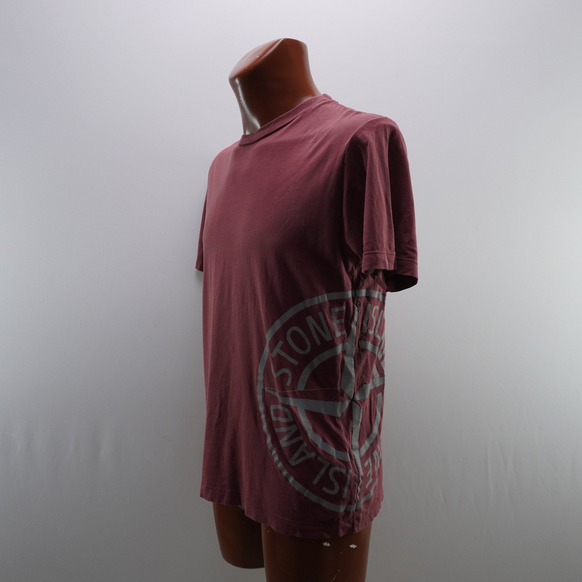 Camiseta de Manga Corta Stone Island para Hombre Usada - Roja, L