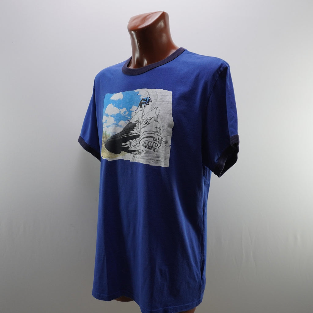 Camiseta de Manga Corta Converse para Hombre Usada - Azul, XL